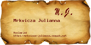 Mrkvicza Julianna névjegykártya