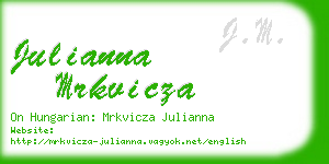 julianna mrkvicza business card